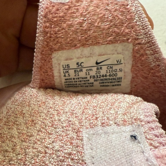 Nike Pink Baby Slip-On Shoes - Picture 5 of 5